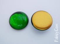 Новая цена! 12грн(шт)    Кабошоны Чешские стеклянные  Preciosa круглые, зеленые 18mm, 50030 . Старая цена 16гривен