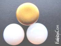 15грн(шт) Кабошони чеські скляні  круглі Preciosa White Opal 15мм, 0100-98521 