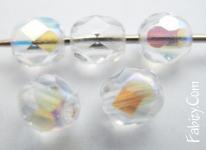 50грн(100шт) Намистини чеські скляні грановані 4мм кристал райдужні  00030 28701