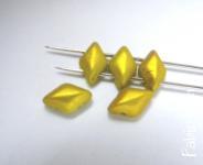 45грн(20шт) Бусины чешские стеклянные matubo Gemduo 5x8mm золотистые матовые  23980 24308 METALUST YELLOW GOLD MAT  