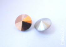 32грн(шт)  кристали риволі Swarovski 11mm  (ss47) Crystal Rose Gold 1122F-S47 CRG