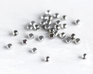26грн(10шт) Бусины-крипмы серебро 925   диам. 1,8мм, отв. 0,9мм Ag925 KH018  НЕТ