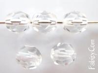 30грн(18шт)  намистини чеські скляні грановані  8мм кристал  VFP 72-8-36