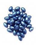 NEW! 30грн(20шт) Перли рис чеські скляні 6x4мм блакитні матові  70539 29002