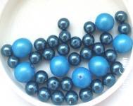 60грн(37шт) Набор чеських перлів MIX8 ( 12mm sky blue=7, 8mm 70039=30)