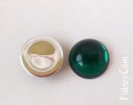 30грн(шт) кабошон чеський скляний GLANC 12mm Emerald