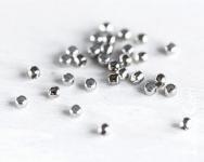 NEW! 28грн(10шт) Бусины-крипмы серебро 925 диам. 1,8мм, отв. 0,9мм Ag925 KH018