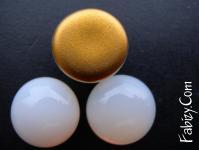 Розпродаж! 30грн(5шт)  Кабошони чеські скляні круглі Preciosa white Opal 15мм, 0100-98521 41011030 Стара ціна 75гривен