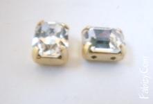 Нова ціна! 8грн(шт) Пришивні  октагони Maxima Preciosa 6x8мм Crystal   в цапах золото.8144-1771 g Стара ціна14гривень 