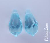 40грн (20шт) Підвески кришталеві  без отвору Preciosa 15x9mm Aqua Bohemia 45151641