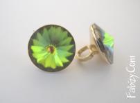 60грн(шт) Гудзики з риволі 12mm Crystal Vitrail Medium  в золоті 8614110g. 