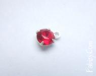 12грн(шт) Фурнітура з шатонами Swarovski 1088 5мм(ss24) Light Siam срібло 3704s