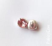 17грн(шт) Гудзики з шатонами Swarovski 7мм(ss34) Light Rose в срібло1349 1088