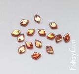 Нова ціна! 20грн(30шт) намистини скляні чеські 3х5х1мм Dragon Scale 00030-27137 Crystal Sunset.Стврв ціна 30гривень 