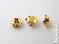 Нова ціна! 30грн(5шт) Шатони Maxima Preciosa ss26(5,61-5,68mm) Crystal Aurum в цапах французьких , 8141-2708g золото.. Стара ціна 40гривень