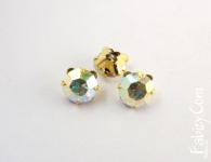 Нова ціна! 30грн(5шт) Пришивні шатони  Maxima Preciosa ss28(5,96-6,14mm) Crystal AB  в цапах французьких  золото. Стара ціна 40 гривень