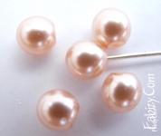 30грн(24шт) Перли кришталеві Preciosa з одним отвором  6мм  персикові Peach 