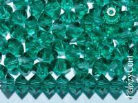 30грн(50шт) Намистини кришталеві  Preciosa Spacer 3x5мм  GREEN TOURMALINE  