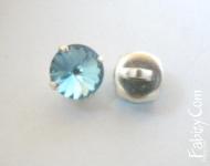 65грн(шт) Гудзики з риволі Swarovski 14mm Aqua  срібло 122F-2--aqua+1371