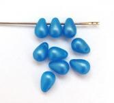 Розпродаж! 30грн(40шт) чеські скляні намистини краплі 4x6мм 02010-24108 beads765. Стара ціна 50гривень