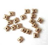 Нова ціна! 25гри(40шт) намистини чеські скляні Orion 3x5mm Light Gold mat  02010-01710. Стара ціна   30гривень
