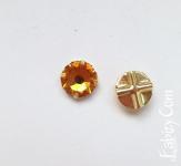 NEW! 17грн(шт) Стрази пришівні Swarovski 2088 7mm(ss34) Sunflower в цапах золотої гальваніки 1566g