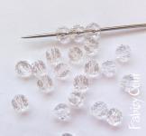 180грн(150шт) Намистини круглі кришталеві Preciosa MC Rich Cut 4mm CRYSTAL 45119801
