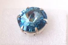 105грн(шт) Пришивні риволі Swarovski  в цапах 16mm AQUA гальваніка -срібло Aqua, 1761s