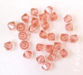 NEW! 37грн(10шт) Біконуси Swarovski 5328 4mm Rose Peach