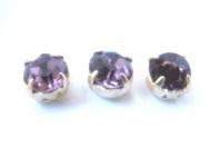 40грн(2шт) Шатони пришивні  Swarovski  1088 6mm(ss29) VIOLET   в цапах срібло 1073