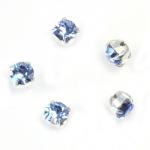 40грн(2шт) Пришивні Шатони 6мм( ss29) Swarovski 1088 Light Sapphire в цапах срібло 1073s