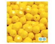 NEW! 40грн(50шт) Намистини чеські скляні грановані 3mm жовті непрозорі Opaque Yellow 83110