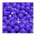 35грн(50шт) Намистини чеські скляні грановані 3mm Opaque Blue  сині непрозорі 33050.