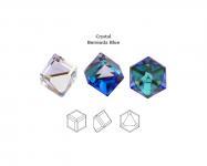 NEW! 110грн(шт) Кристали кубики Swarovski 4841 8mm Bermuda Blue  НЕМАЄ