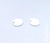 36грн(2шт) Підвіска Овал декоративна срібло 925 oval 8x5,5мм Ag925