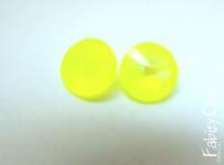 Нова ціна! 45грн(шт) Кристали Риволі Swarovski неонові жовті ( с UV ) 12mm neon Yellow 1122f. Стара ціна 55гривень