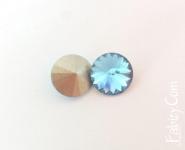 Нова ціна! 16грн(2шт) кристали риволі Swarovski 6mm(ss29) Aquamarine. Стара ціна 20гривень 