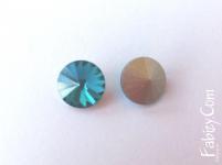 Нова ціна! 16грн(2шт) кристали риволі Swarovski 6mm(ss29) Blue Zircon. Стара ціна 20гривень