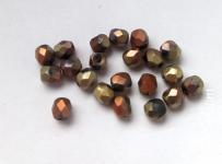 NEW! 50грн (72шт) Намистини чеські скляні грановані 3мм iris gold copper 00030-98542  Fp3