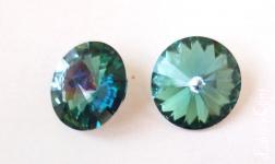 Нова ціна! 72грн(шт) Кристали риволі Swarovski 14mm turquise glacier blue. Стара ціна 82гривні