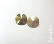 Нова ціна! 45грн(шт) Кристали Риволи Swarovski 14мм Crystal Indesgreen 1122F-2-14 CIG. Стара ціна 55гивень
