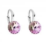 NEW! 250грн(пара) Сережки з риволі Swarovski 6мм(ss29) Vitrail Light срібло 925. HA48+vl