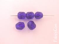 30грн(50шт) Намистини чеські скляні грановані 3mm  сині прозорі Cobalt Blue 30080.