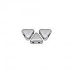 NEW! 43грн(12шт) Намистини чеські скляні  Kheops par puca 6x6mm SILVER ALLUMINIUM MAT     00030/01700 