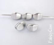 NEW! 13грн(30шт) Намистини чеські скляні Pinch 5мм сріблясті  Crystal Aluminium Silver 00030-01700