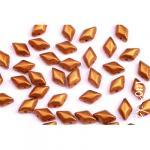 40грн(20шт) Намистини чеські скляні Matubo gemduo 5х8мм CRYSTAL BRONZE GOLD 00030-01740