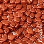 NEW! 26грн(35шт) намистини скляні чеські 3х5х1мм Dragon Scale Chalk Lava Red 02010- 01890
