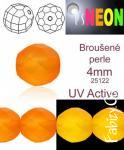 NEW! 27грн(31шт) Намистини чеські скляні грановані ESTRELA 4mm NEON (UV) 25122 