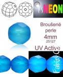 NEW! 27грн(31шт) Намистини чеські скляні грановані ESTRELA 4mm NEON (UV) 25127