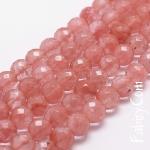 NEW! 40грн(50шт) Намистини чеські скляні грановані 3mm 71010-14400 milky pink luster